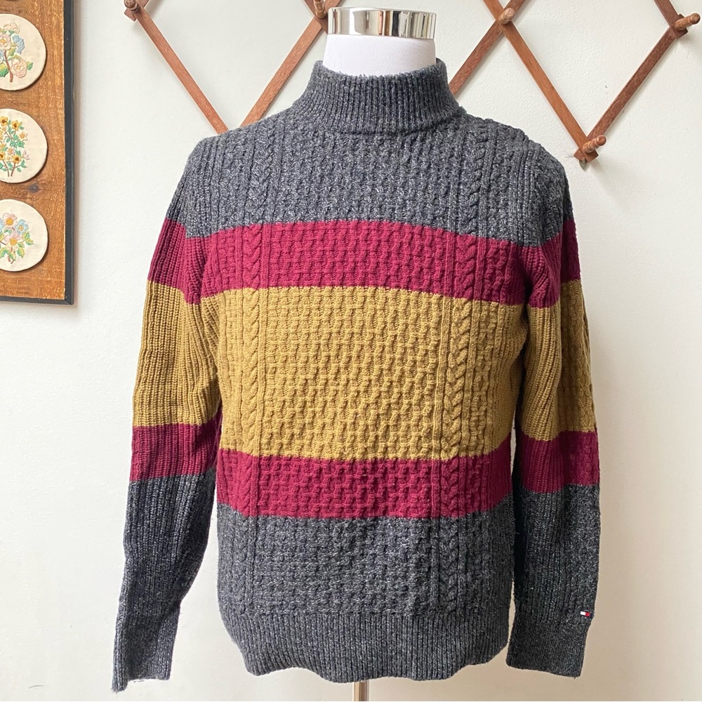 Tommy Hilfiger Color Block Cableknit Sweater